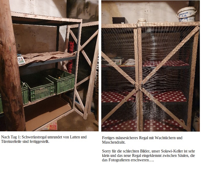 Zwei Bilder von der Montage des Schranks. Zwei Bilder von der Montage des Schranks.