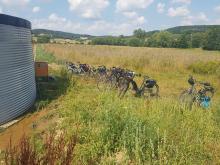 Der Fahrrad-Parkplatz.