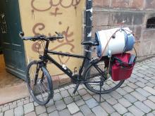 Eigenwilliger Transport eines Einkochautomaten.